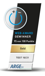 ARGE Auszeichnung Web Award Gewinner GOLD