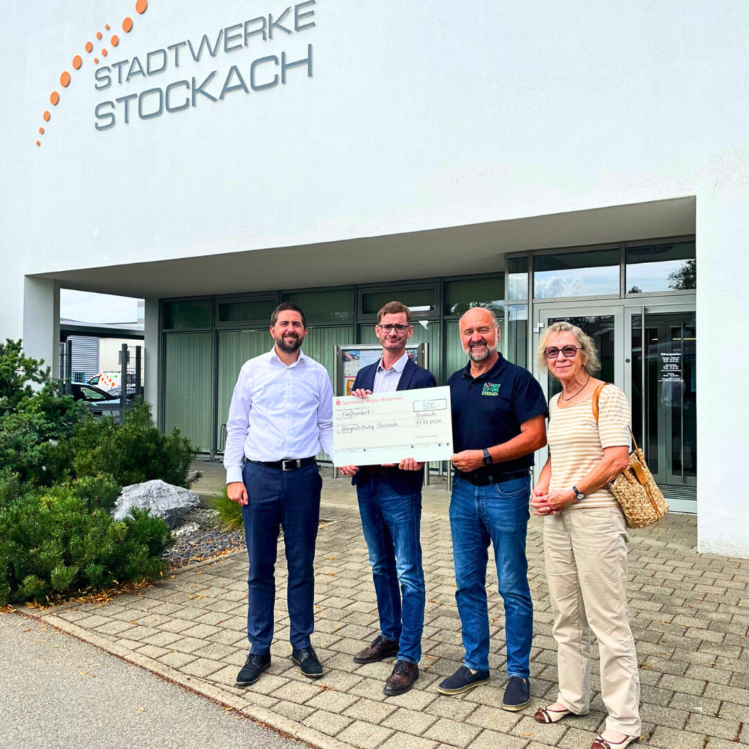 Spende An Die B rgerstiftung Stockach Stadtwerke Stockach Spende An Die B rgerstiftung Stockach Stadtwerke Stockach
